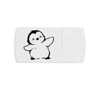 Azeeda 'Cute Baby Penguin' Pill Box with Tablet Splitter (PI00040719)