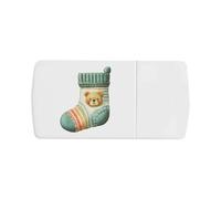 Azeeda 'Cute Baby Sock' Pill Box with Tablet Splitter (PI00038443)