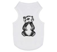 Azeeda 'Cute Badger Wearing Headphones' Pet Dog/Cat T-Shirt, XS (PT00158464)