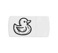 Azeeda 'Cute Bath Duck' Pill Box with Tablet Splitter (PI00039756)