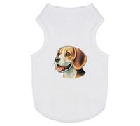 Azeeda 'Cute Beagle Portrait' Pet Dog/Cat T-Shirt, S (PT00175441)