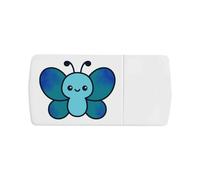 Azeeda 'Cute Blue Butterfly ' Pill Box with Tablet Splitter (PI00043307)