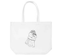 Azeeda 'Cute Book Reader Ghost' Tote Shopping Bag For Life (BG00085967)