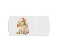 Azeeda 'Cute Bunny with Bow' Pill Box with Tablet Splitter (PI00038269)