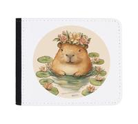 Azeeda 'Cute Capybara with Floral Crown' Wallet (WL00029224)