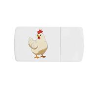 Azeeda 'Cute Cartoon Chicken' Pill Box with Tablet Splitter (PI00040453)
