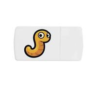Azeeda 'Cute Cartoon Worm' Pill Box with Tablet Splitter (PI00038388)
