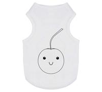 Azeeda 'Cute Cherry Face' Pet Dog/Cat T-Shirt, L (PT00107567)