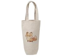 Azeeda 'Cute Chibi Fox with Glasses' Cotton Wine Bottle Gift/Travel Bag (BL00048664)