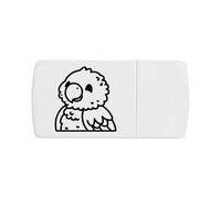 Azeeda 'Cute Chibi Parrot' Pill Box with Tablet Splitter (PI00042023)