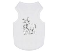 Azeeda 'Cute Child with Goat' Pet Dog/Cat T-Shirt, M (PT00143602)