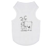 Azeeda 'Cute Child with Goat' Pet Dog/Cat T-Shirt, S (PT00143601)