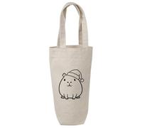 Azeeda 'Cute Christmas Capybara' Cotton Wine Bottle Gift/Travel Bag (BL00045812)