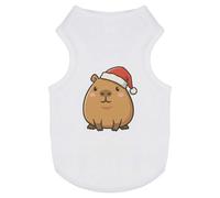 Azeeda 'Cute Christmas Capybara' Pet Dog/Cat T-Shirt, M (PT00172634)