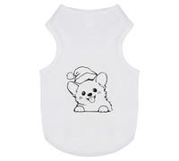 Azeeda 'Cute Christmas Corgi' Pet Dog/Cat T-Shirt, L (PT00173115)
