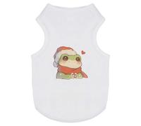 Azeeda 'Cute Christmas frog with Heart' Pet Dog/Cat T-Shirt, S (PT00173373)