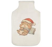 Azeeda 'Cute Christmas Hamster' Hot Water Bottle Cover (HW00046183)