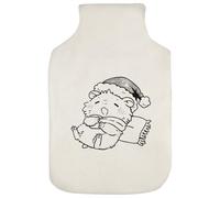 Azeeda 'Cute Christmas Hamster' Hot Water Bottle Cover (HW00046184)