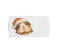 Azeeda 'Cute Christmas Hamster Looking Up' Pill Box with Tablet Splitter (PI00039843)