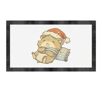 Azeeda 'Cute Christmas Hamster' Pet Feeding Mat (PM00034549)
