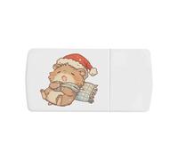 Azeeda 'Cute Christmas Hamster' Pill Box with Tablet Splitter (PI00039660)