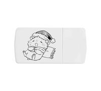 Azeeda 'Cute Christmas Hamster' Pill Box with Tablet Splitter (PI00039661)