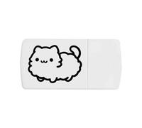 Azeeda 'Cute Comfy Cat' Pill Box with Tablet Splitter (PI00043213)