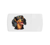 Azeeda 'Cute Dachshund' Pill Box with Tablet Splitter (PI00040264)