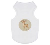 Azeeda ' Cute Deer Wearing Flower Crown' Pet Dog/Cat T-Shirt, L (PT00145227)