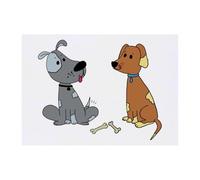 Azeeda 'Cute Dog Friends' Temporary Tattoo - A6 (TO00102893)