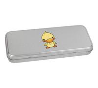 Azeeda 'Cute Duck' Metal Hinged Stationery Tin/Storage Box (TT00112996)