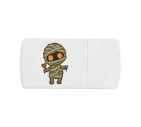 Azeeda 'Cute Egyptian Mummy with Heart' Pill Box with Tablet Splitter (PI00035630)