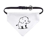 Azeeda 'Cute Elephant Standing' Pet Bandana - White, S (PD00086991)