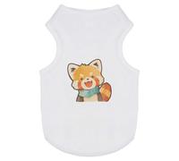 Azeeda 'Cute Excited Red Panda Wearing Scarf' Pet Dog/Cat T-Shirt, S (PT00162717)