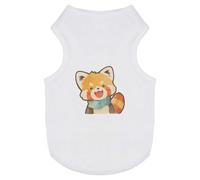 Azeeda 'Cute Excited Red Panda Wearing Scarf' Pet Dog/Cat T-Shirt, XS (PT00162716)