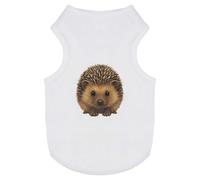 Azeeda 'Cute Fluffy Hedgehog With Spiky Hair' Pet Dog/Cat T-Shirt, XS (PT00165036)