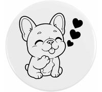 Azeeda 'Cute French Bulldog' Button/Lapel Badges (BB065949) | Pin Back Badges for Clothes, Bags, Accessories and Gifts