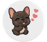 Azeeda 'Cute French Bulldog' Button/Lapel Badges (BB065950) | Pin Back Badges for Clothes, Bags, Accessories and Gifts