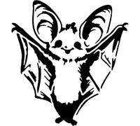 Azeeda 'Cute Friendly Bat' Reusable Stencil - Durable Decorative Template for Painting and Spraying on Walls, Tiles, Wood, Fabric & Craft Projects - XL (A3) (WS00080713)