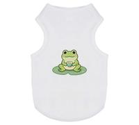 Azeeda 'Cute Frog with Tea' Pet Dog/Cat T-Shirt, M (PT00184138)
