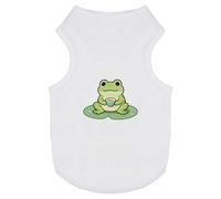 Azeeda 'Cute Frog with Tea' Pet Dog/Cat T-Shirt, XS (PT00184136)
