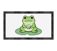 Azeeda 'Cute Frog with Tea' Pet Feeding Mat (PM00037321)