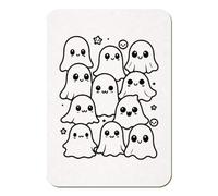 Azeeda 'Cute Ghosts' Rectangular Fridge Magnet - Decorative Refrigerator & Whiteboard Magnet for Home, Kitchen or Office - 70mm x 49mm (FM00054752)