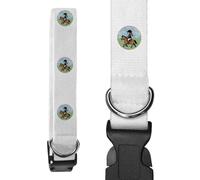 Azeeda 'Cute Girl Riding Pony' Dog Collar - White, L (PR00087928)