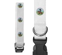Azeeda 'Cute Girl Riding Pony' Dog Collar - White, S (PR00087927)