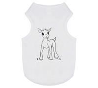 Azeeda 'Cute Goat' Pet Dog/Cat T-Shirt, S (PT00063365)