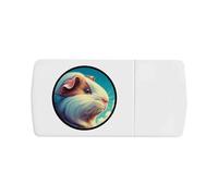 Azeeda 'Cute Guinea Pig Portrait' Pill Box with Tablet Splitter (PI00038124)