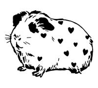 Azeeda 'Cute Guinea Pig Side View' Wall Stencil - S (A6) (WS00070444)