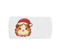 Azeeda 'Cute Guinea Pig Wearing Santa Hat' Pill Box with Tablet Splitter (PI00039068)