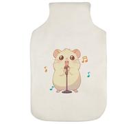 Azeeda 'Cute Hamster Singing' Hot Water Bottle Cover (HW00044721)